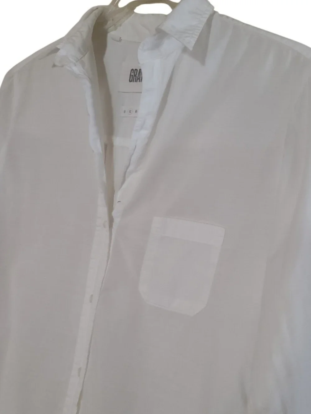 Grayson By Frank &Eileen The Hero 100% Cotton Button Down Top White - Picture 5 of 16